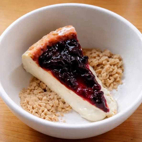 Tarta de queso casi líquida